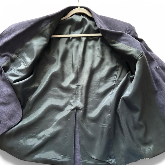 Vintage McGregor 42S Navy Blue Suede Blazer – Classic 2-Button Retro Style! - Picture 6 of 10
